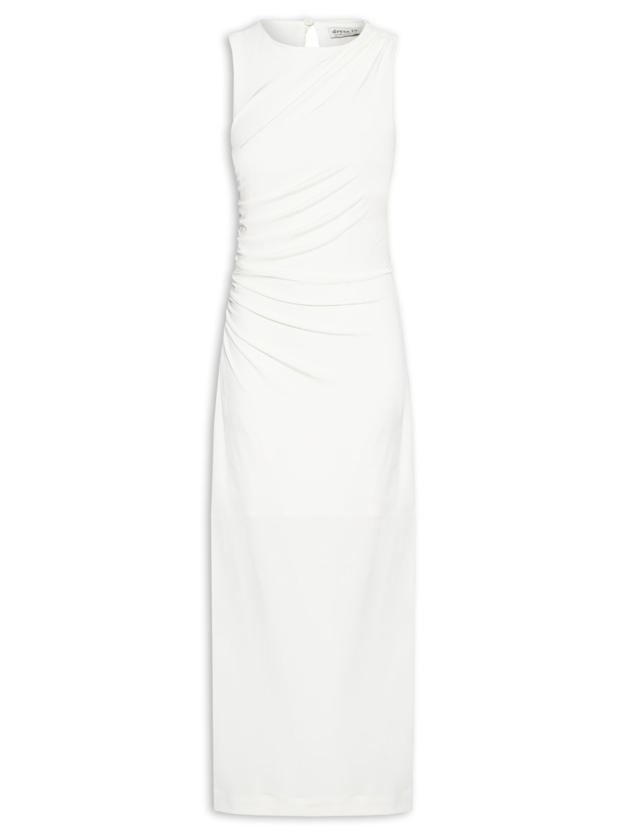 Vestido Drapeado Jersey Branco Dress To
