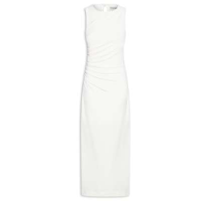 Vestido Drapeado Jersey - Branco