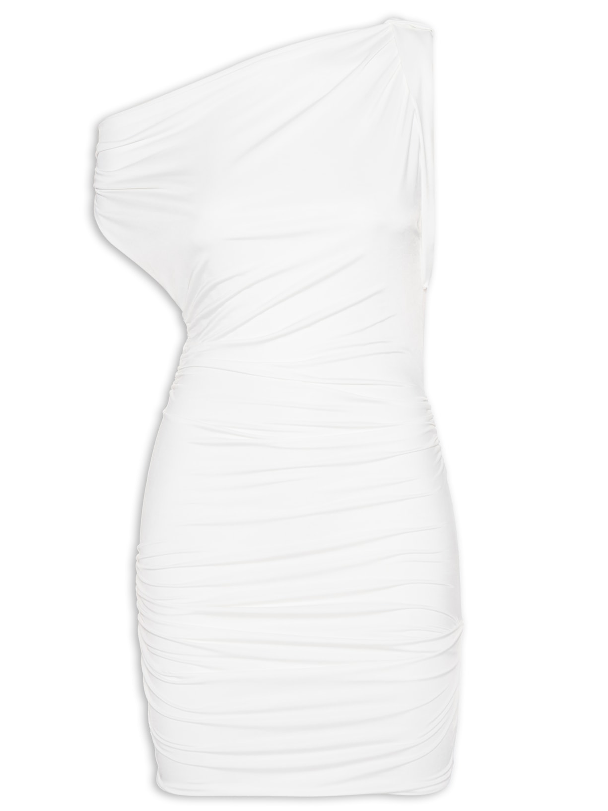Vestido Drapeado Jersey - Off White