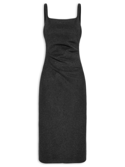 Vestido Drapeado Peletizado 360 - Preto