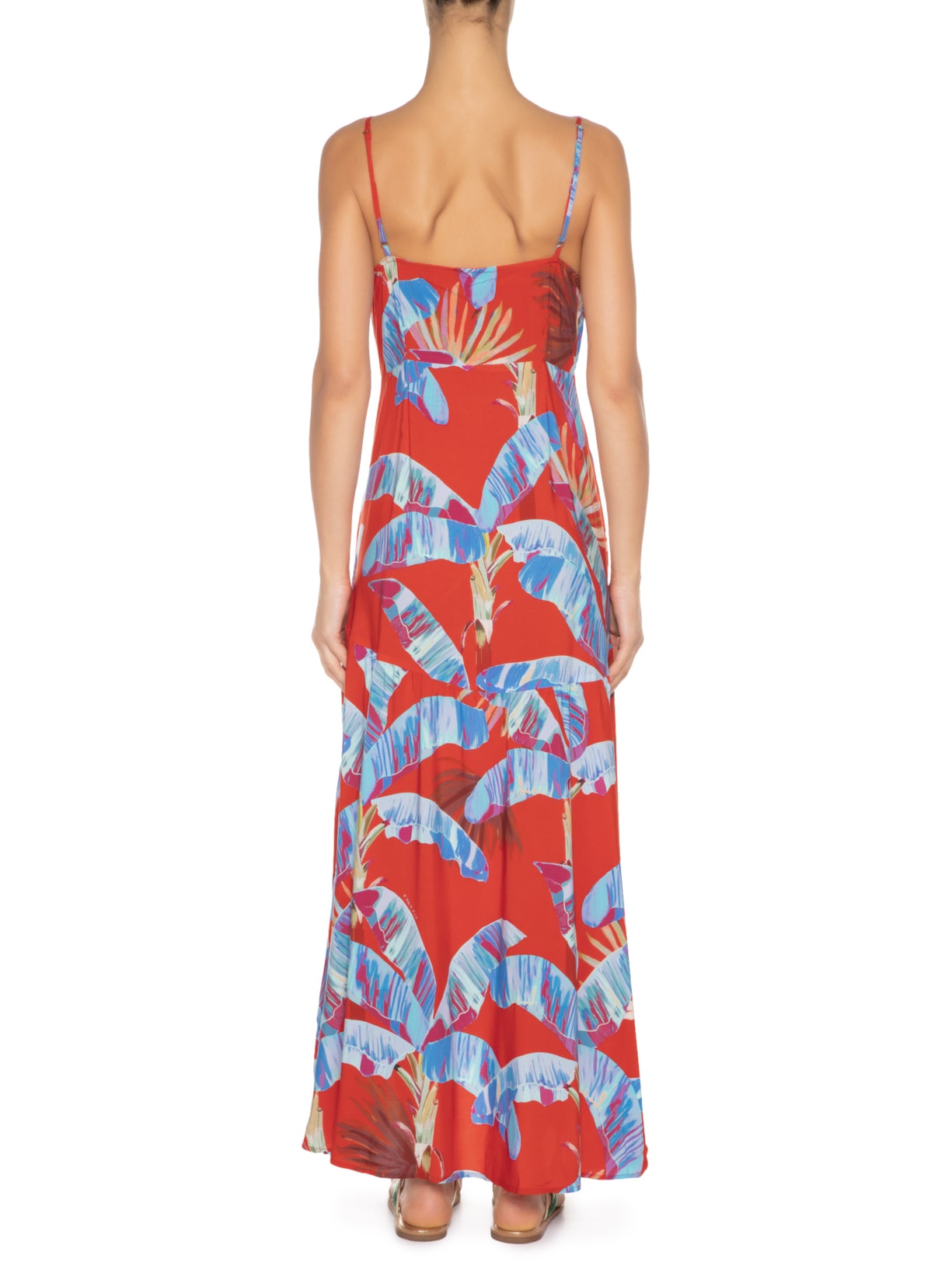 Vestido Drapeado Selva Doce Vermelho Farm