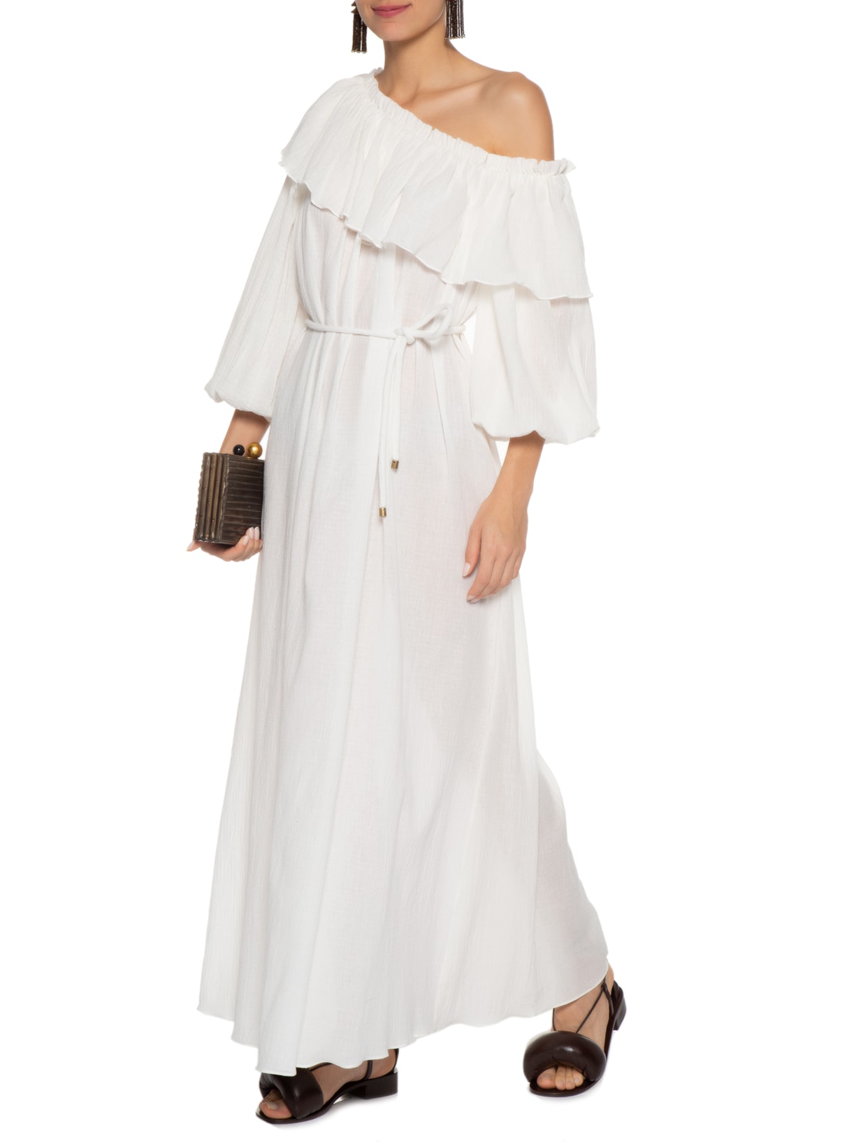 Vestido Dress Gaze Ruggy Branco Paula Raia