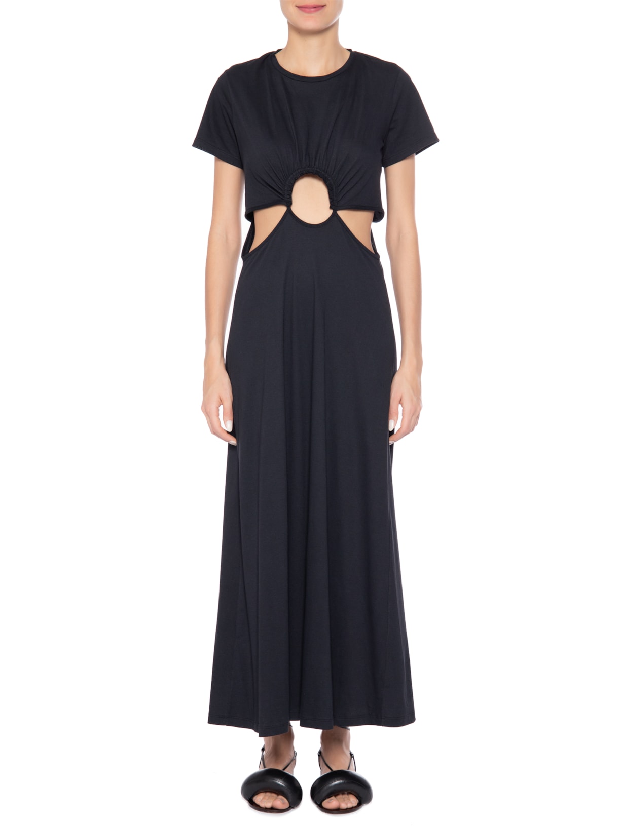 Vestido Dress Malha Villi Preto Paula Raia