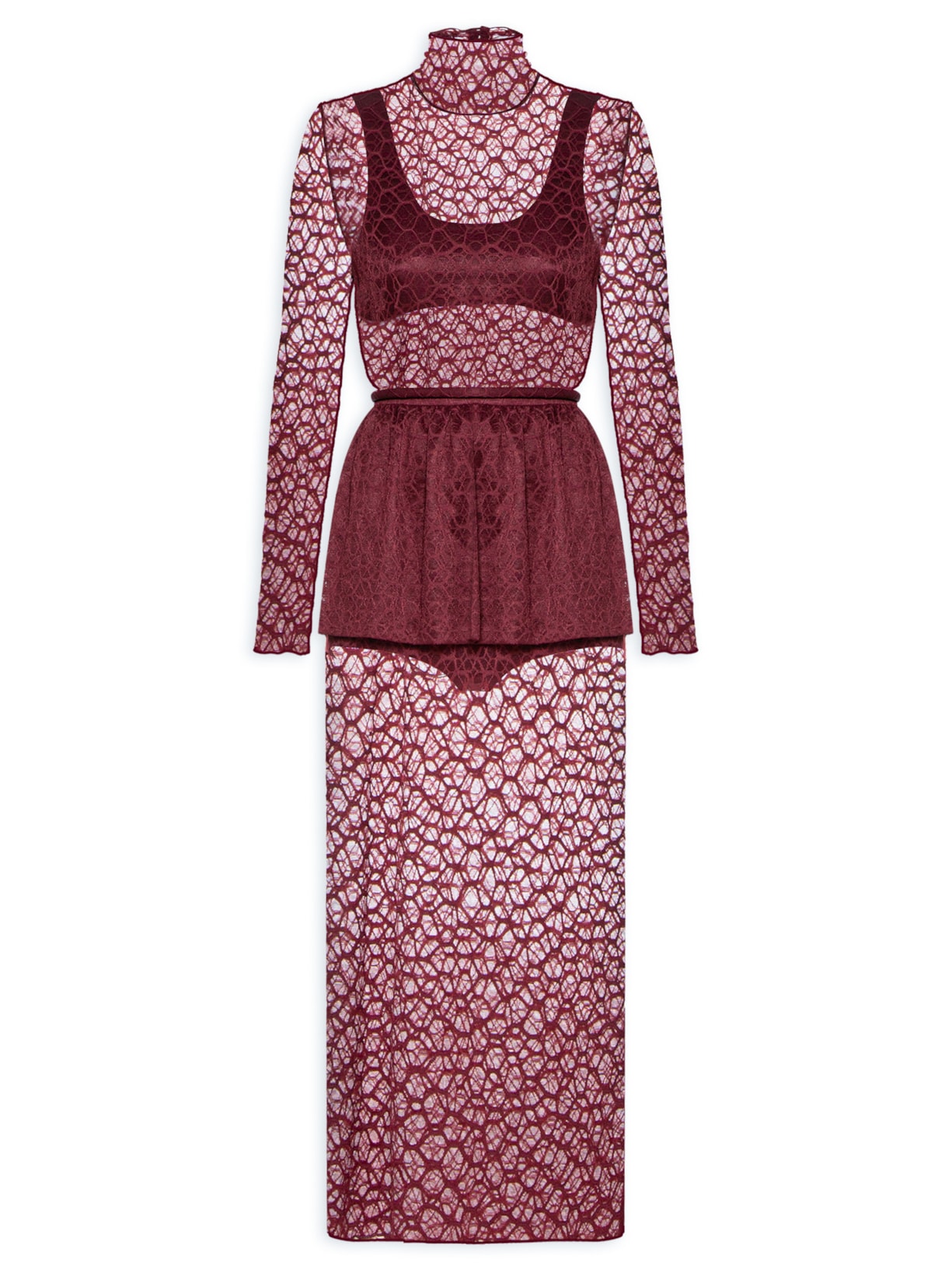 Vestido Eletrons - Vinho