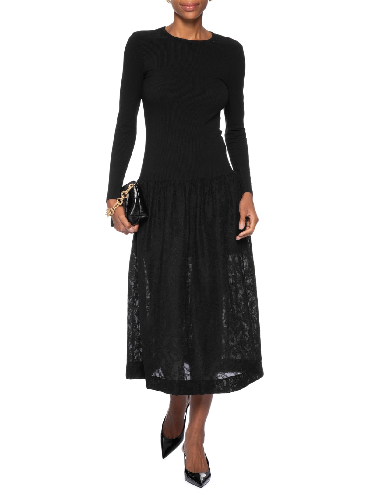 Vestido Elis V27 Preto Mixed