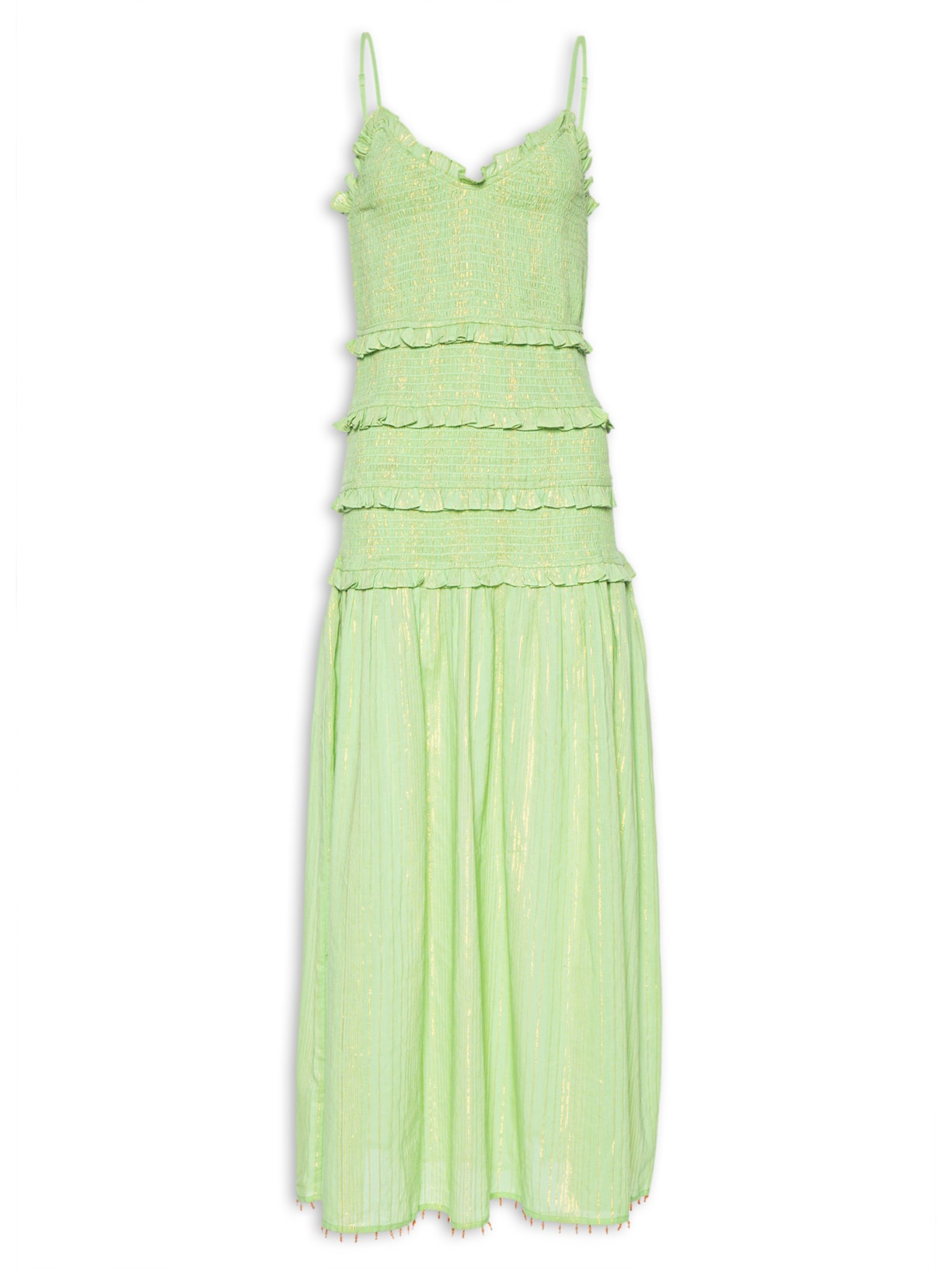 Vestido Ellen Lastex Midi - Verde