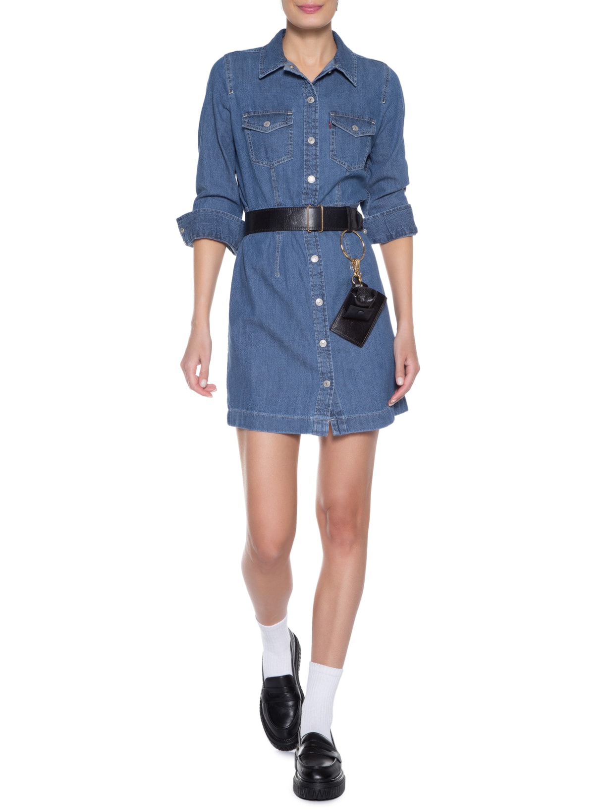 levi's ellie denim dress LEVI'S Ellie Denim Dress in Black Rose 3