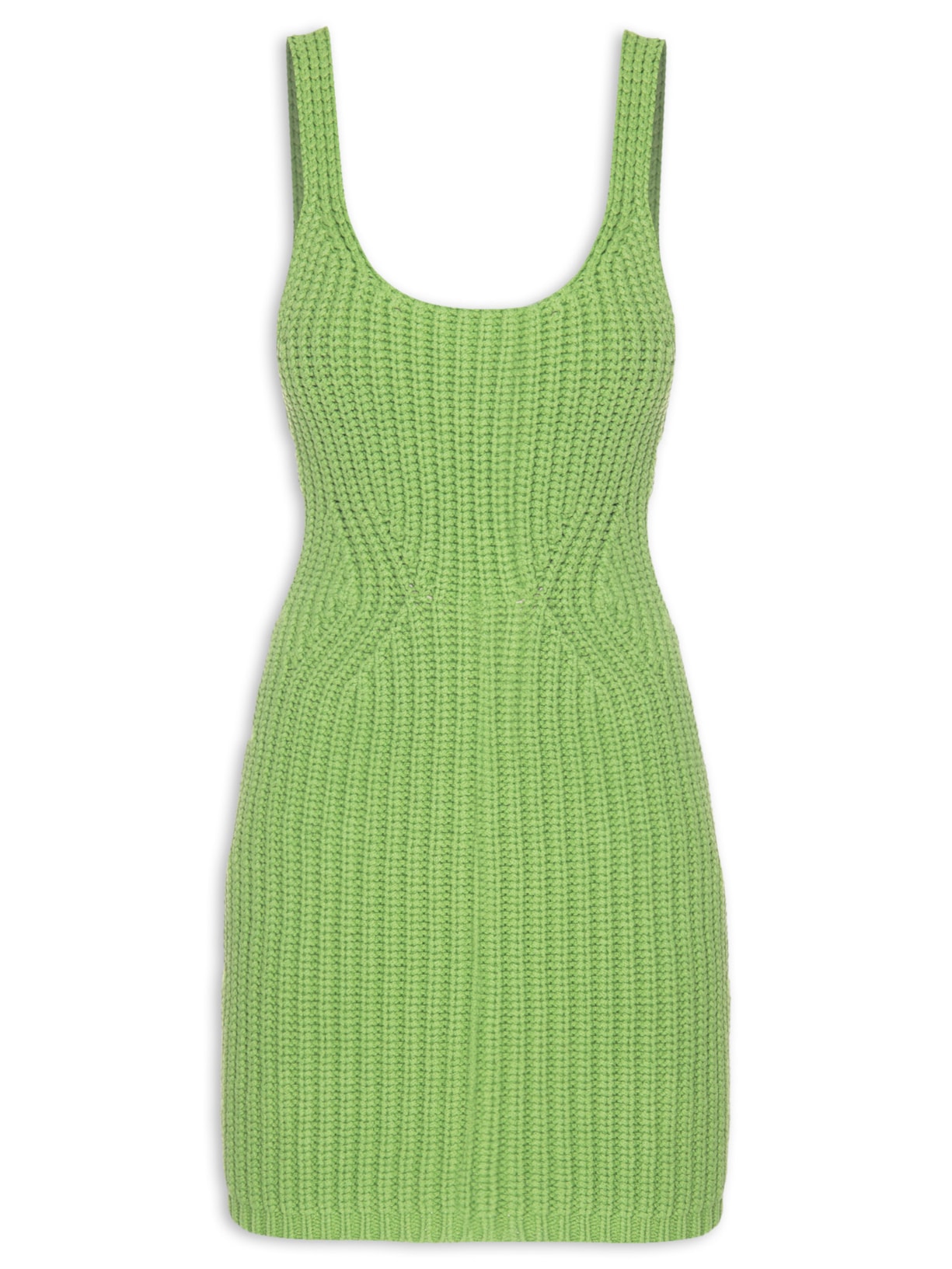 Vestido Em Tricot - Verde