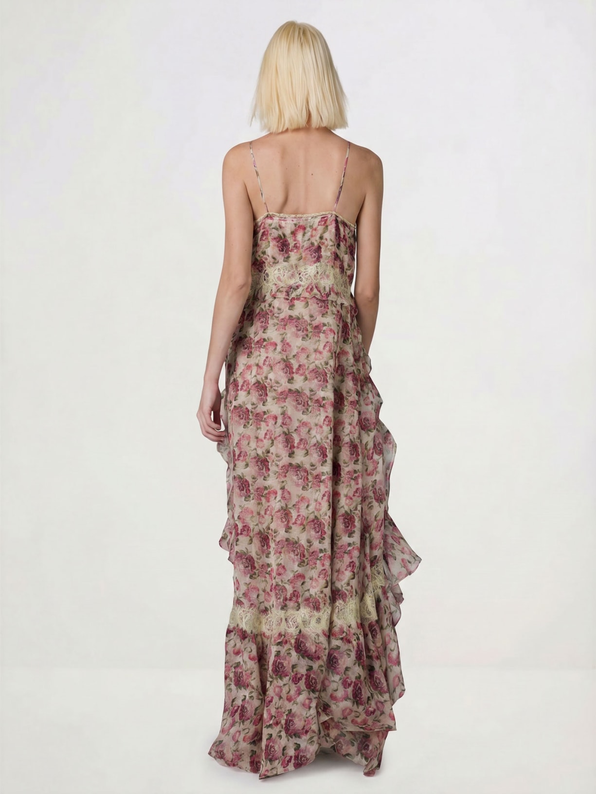 Vestido English Roses I26 Rosa Mixed