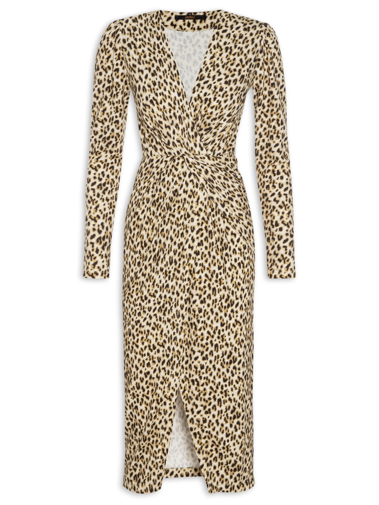 Vestido Envelope Onça Jacquard - Animal Print