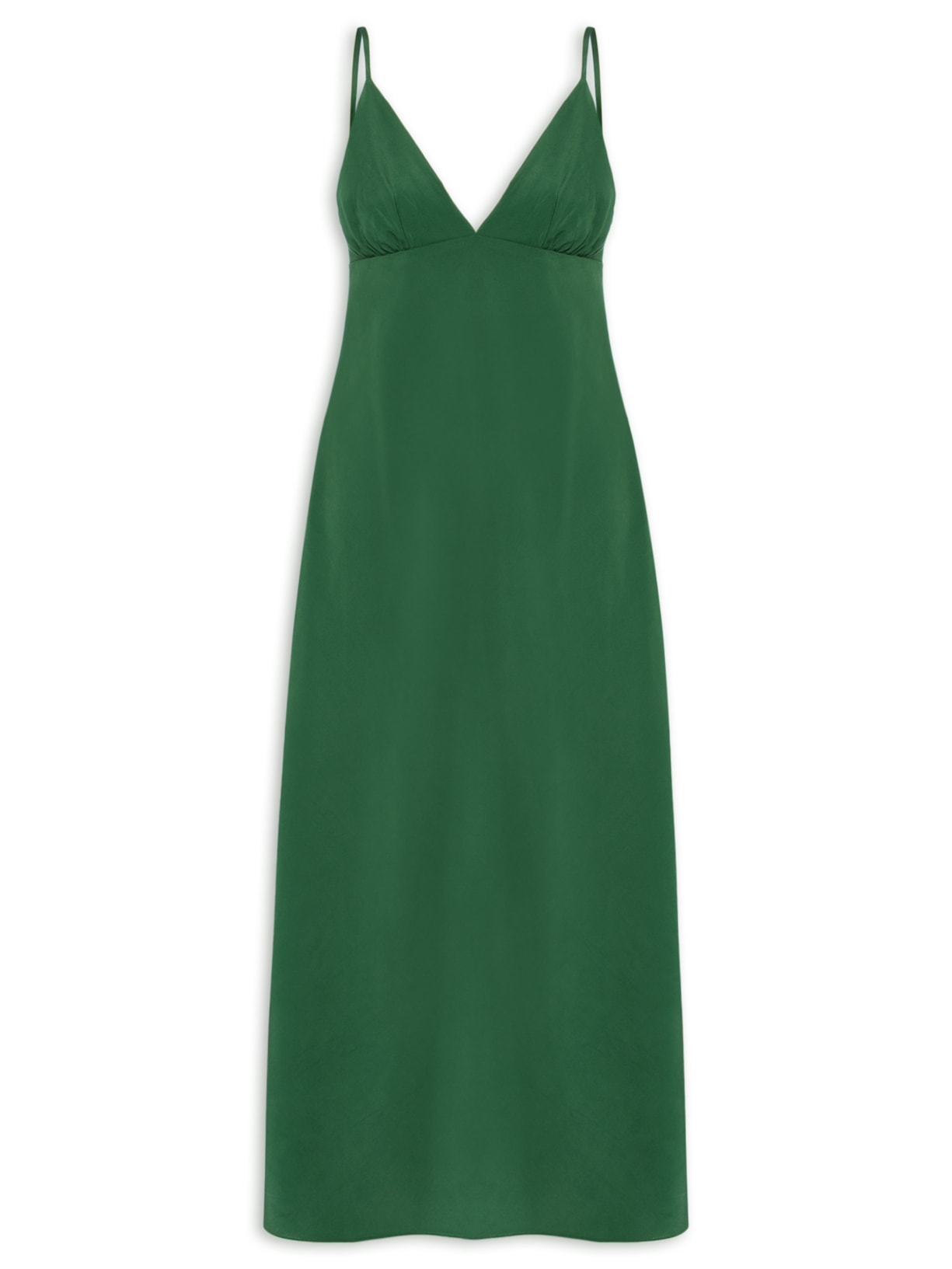 Vestido Enviesado Midi Verde Farm