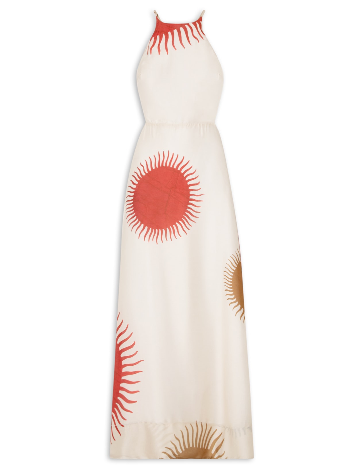 Vestido Enviesado Sol Claro - Bege