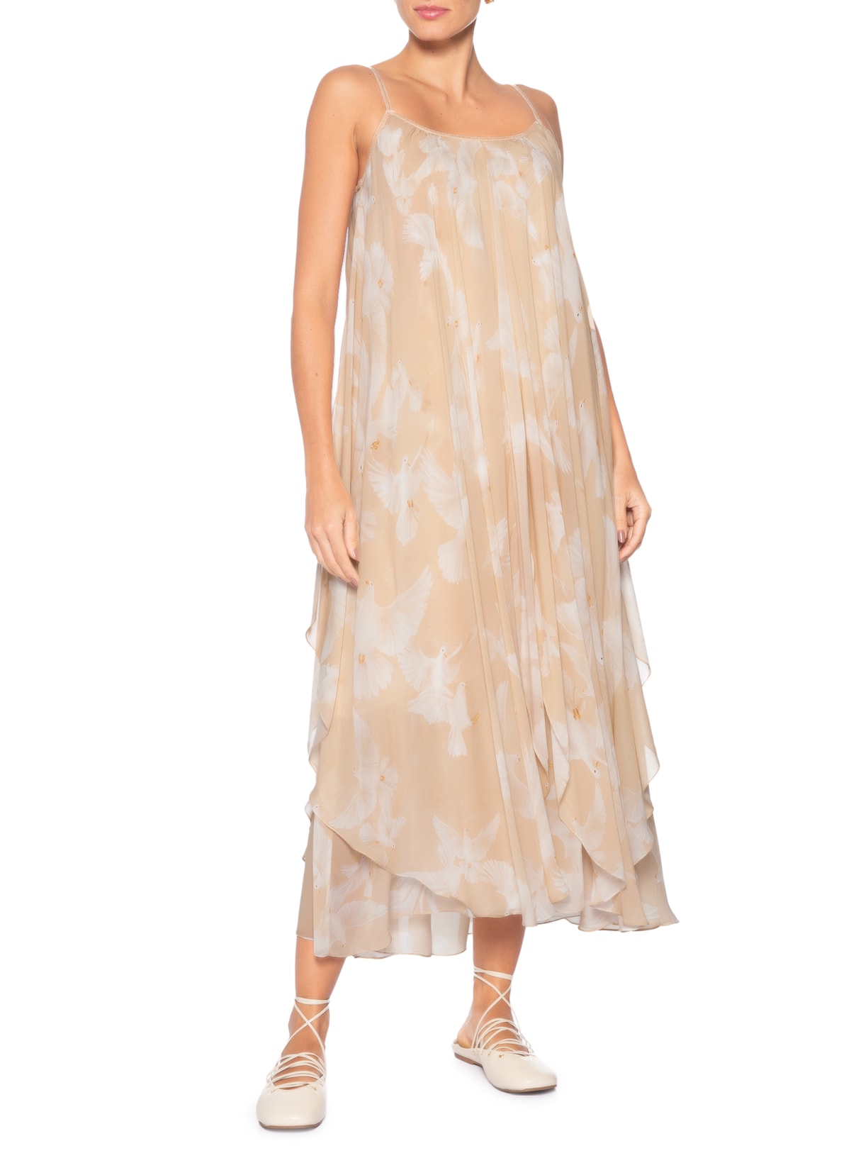 Vestido Espírito Santo I26 Bege Mixed