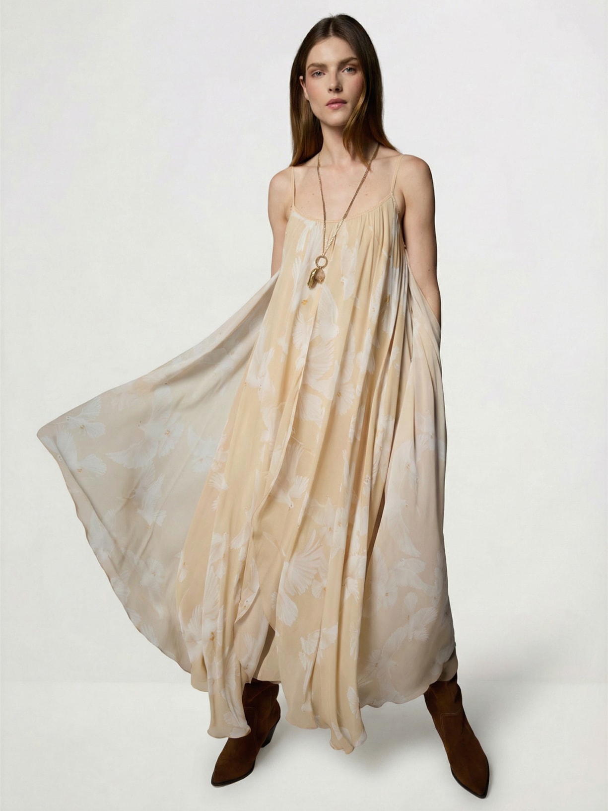 Vestido Espírito Santo I26 Bege Mixed