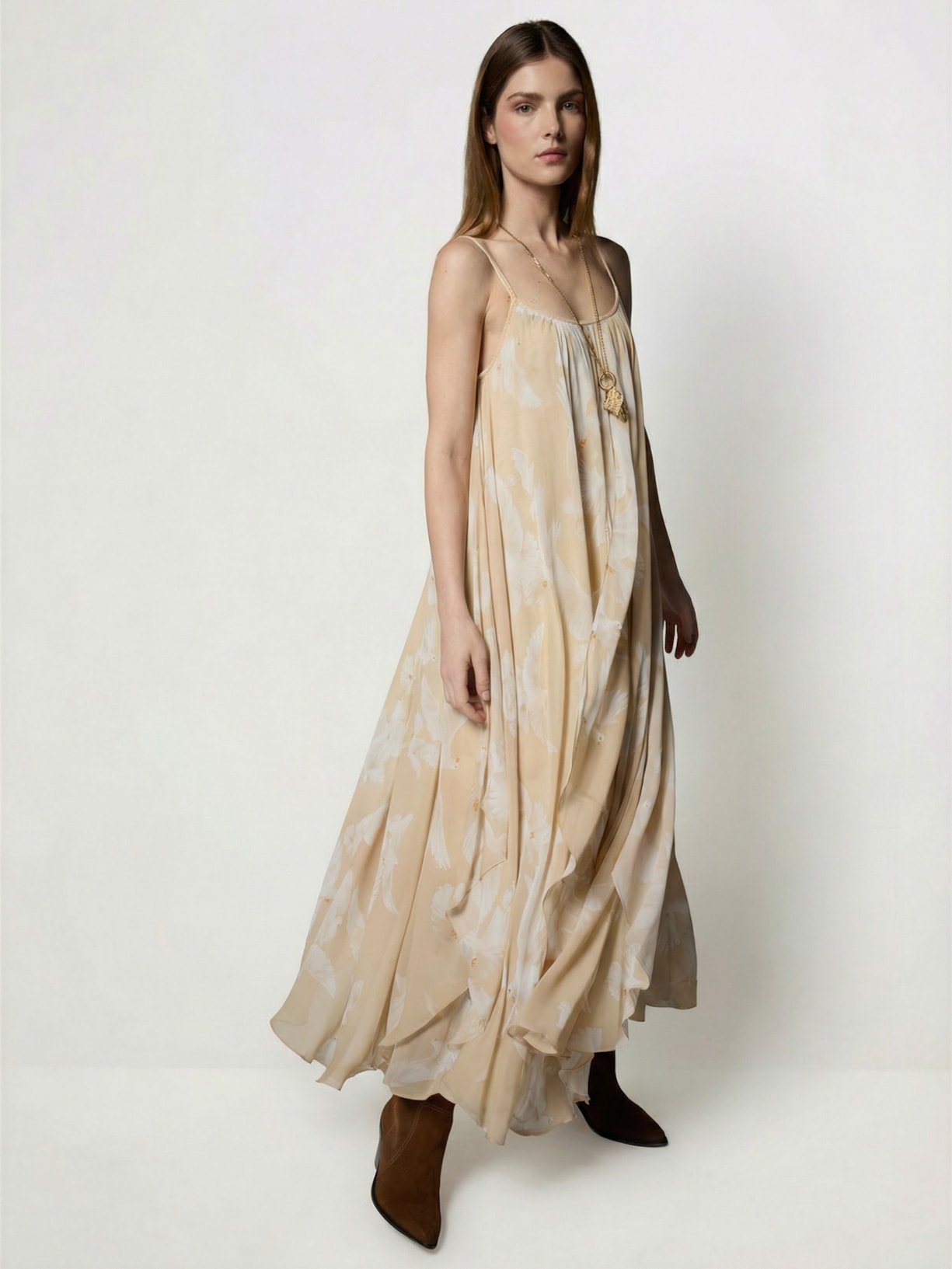 Vestido Espírito Santo I26 Bege Mixed