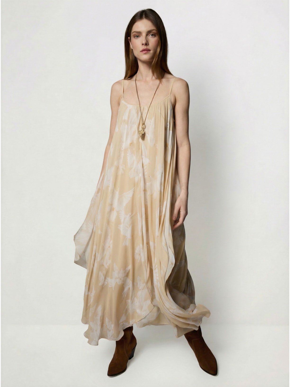 Vestido Espírito Santo I26 Bege Mixed