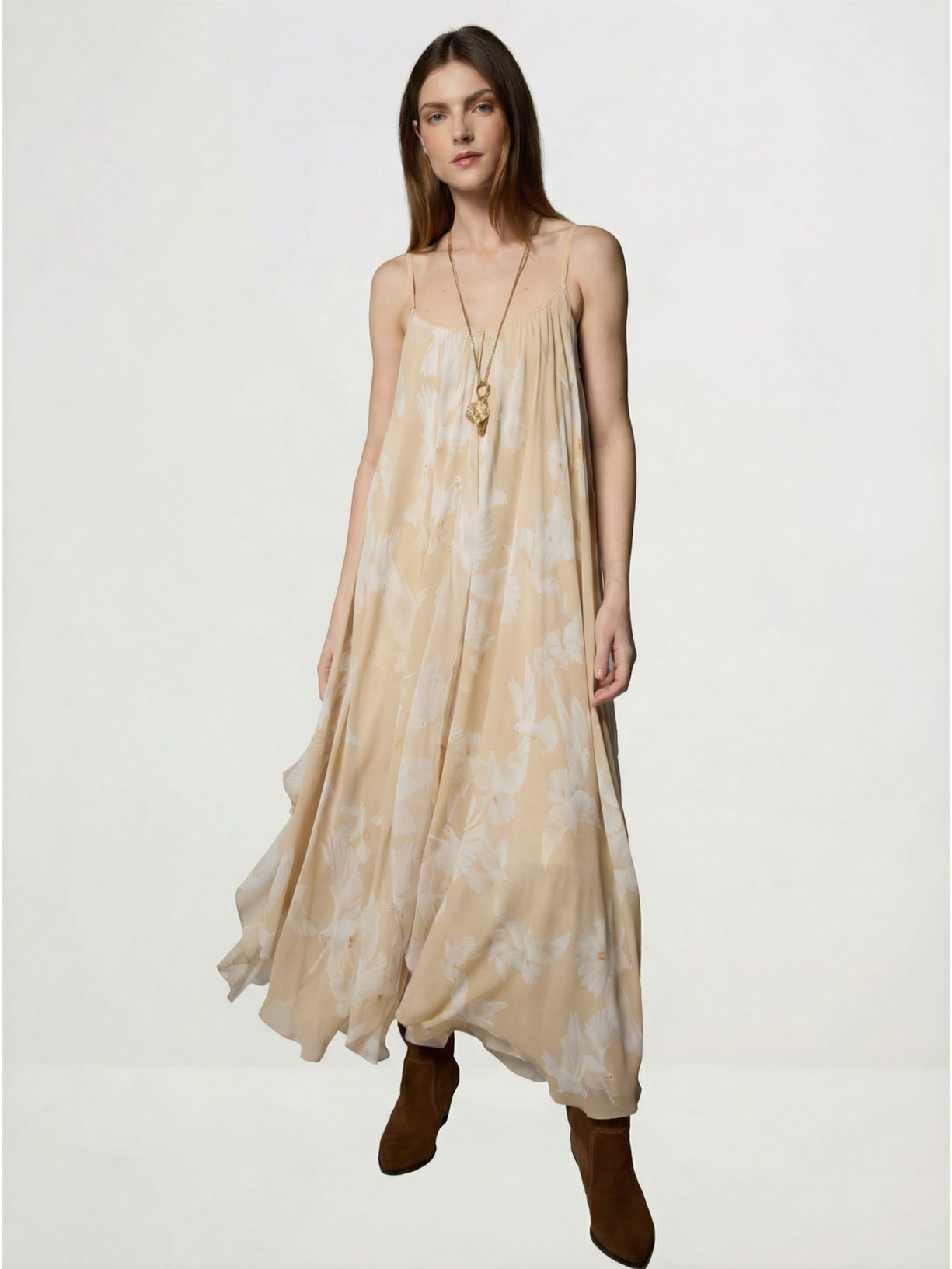 Vestido Espírito Santo I26 Bege Mixed