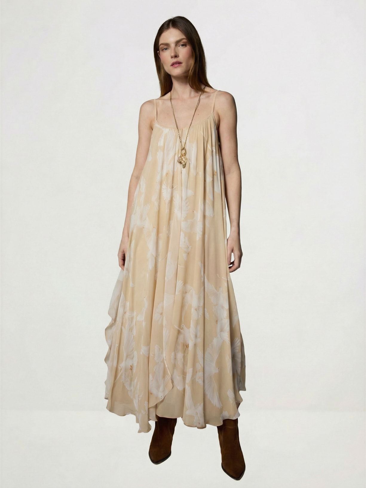 Vestido Espírito Santo I26 Bege Mixed