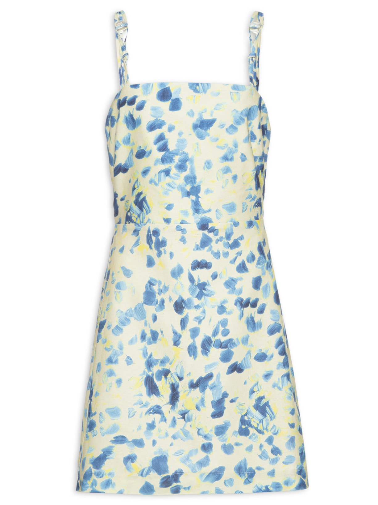Vestido Est Textura Pincel Tofu - Azul