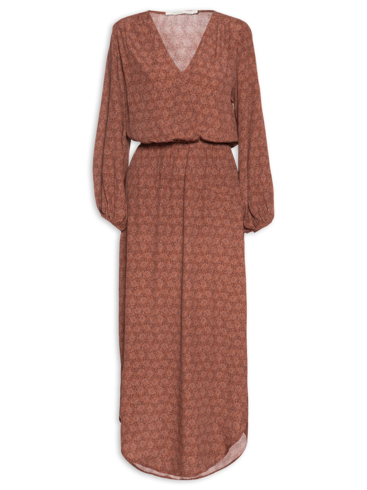 Vestido Estampa Ava Paisley - Vermelho