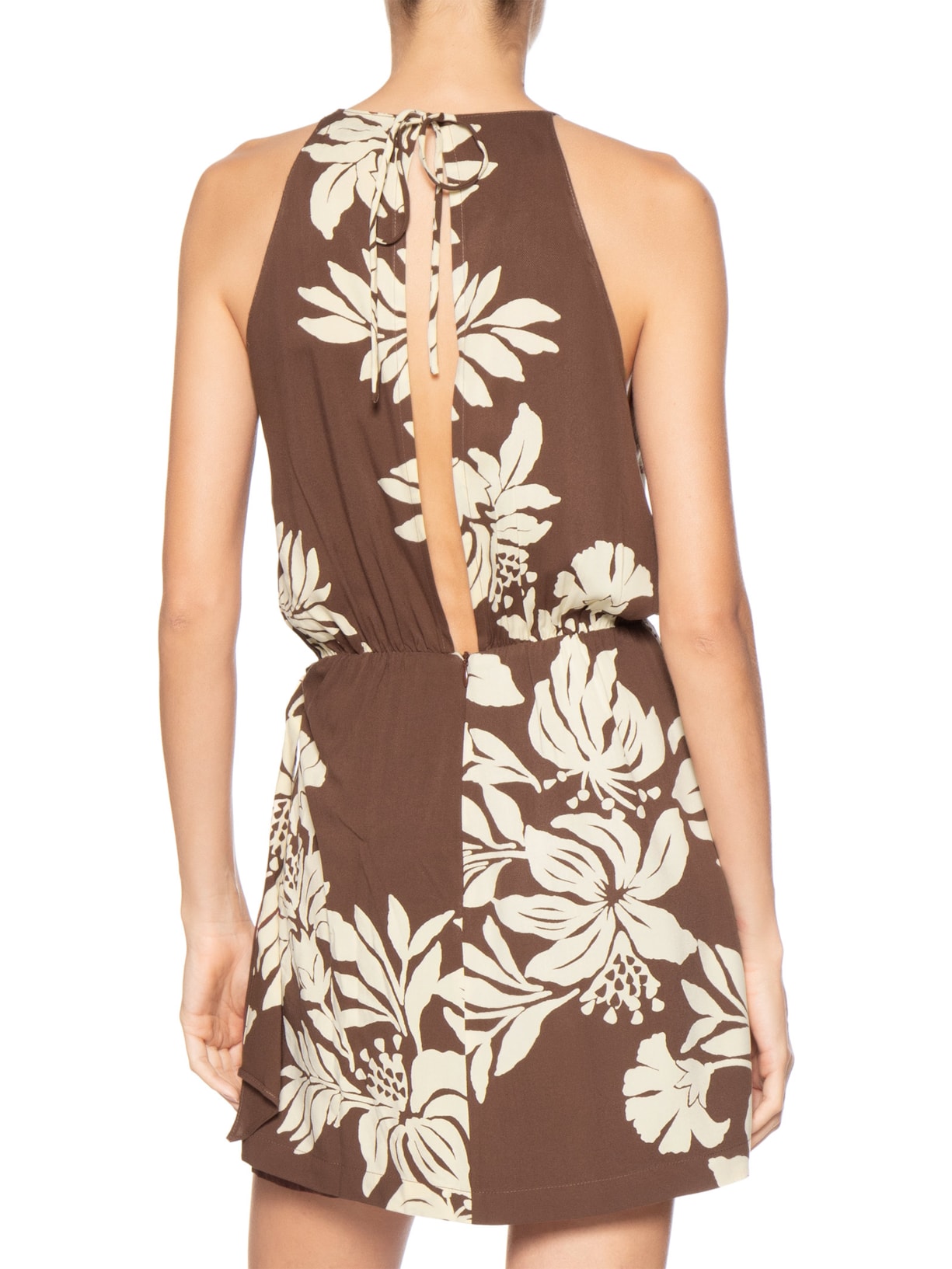 Vestido Estampa Bela Flor Marrom Dress To