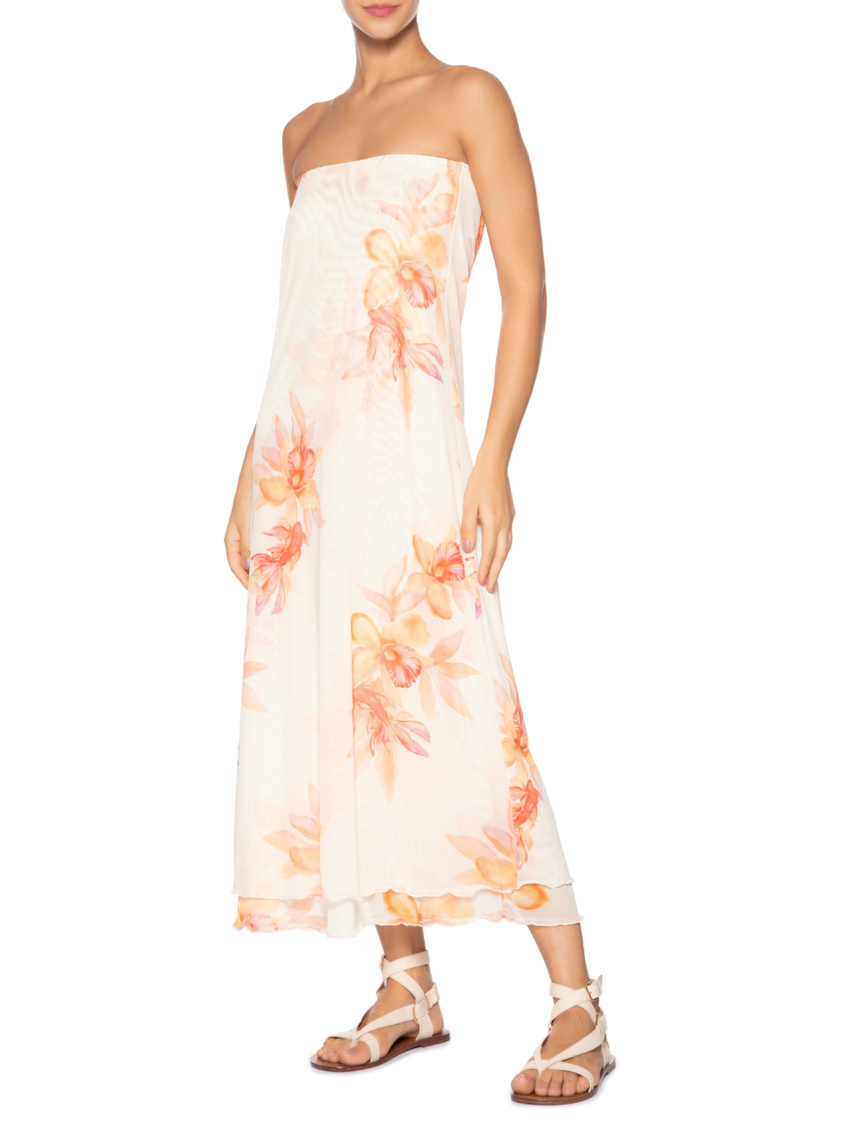 Vestido Estampa Beta Alça Removível Rosa Dress To