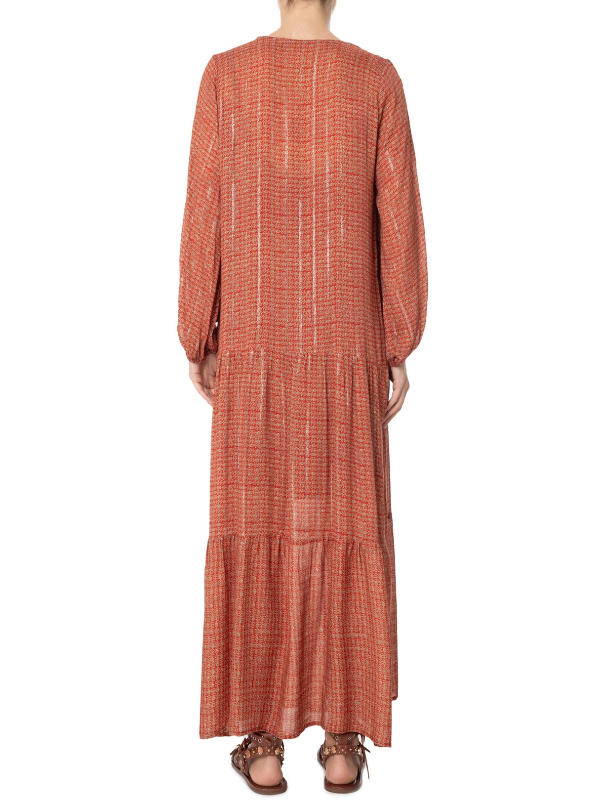 Vestido Estampa Dehli Vermelho Maria Filó