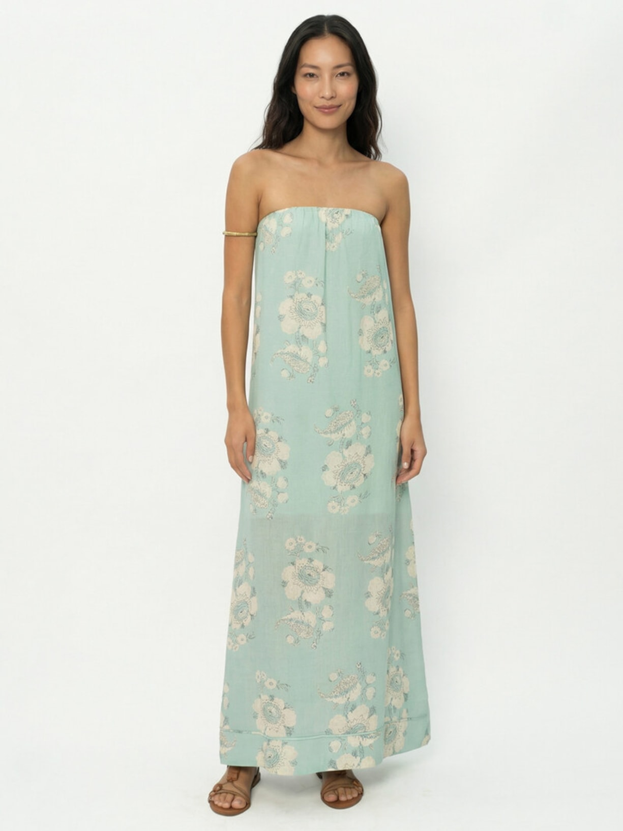Vestido Estampa Fleur B Azul Maria Filó
