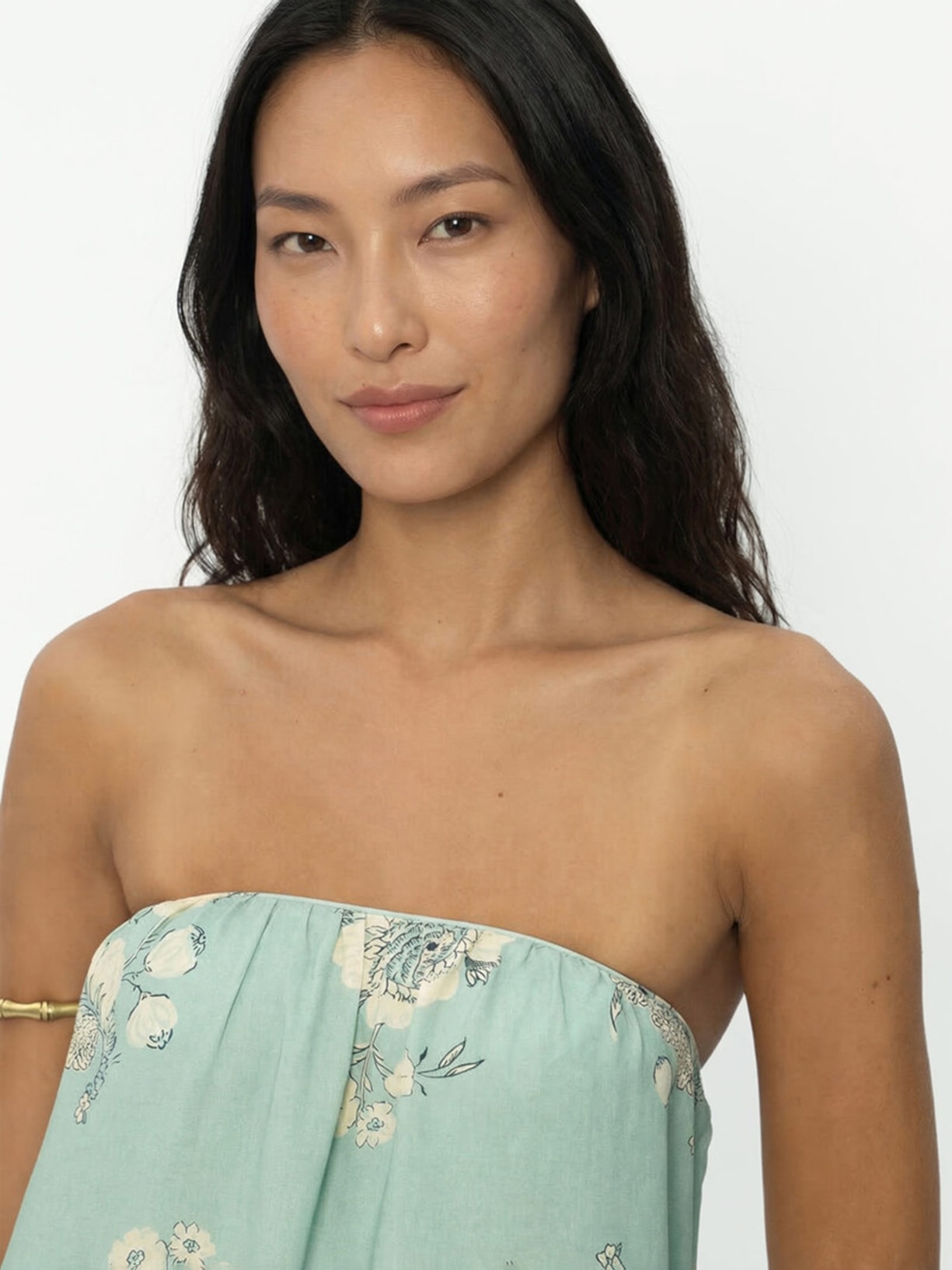 Vestido Estampa Fleur B Azul Maria Filó