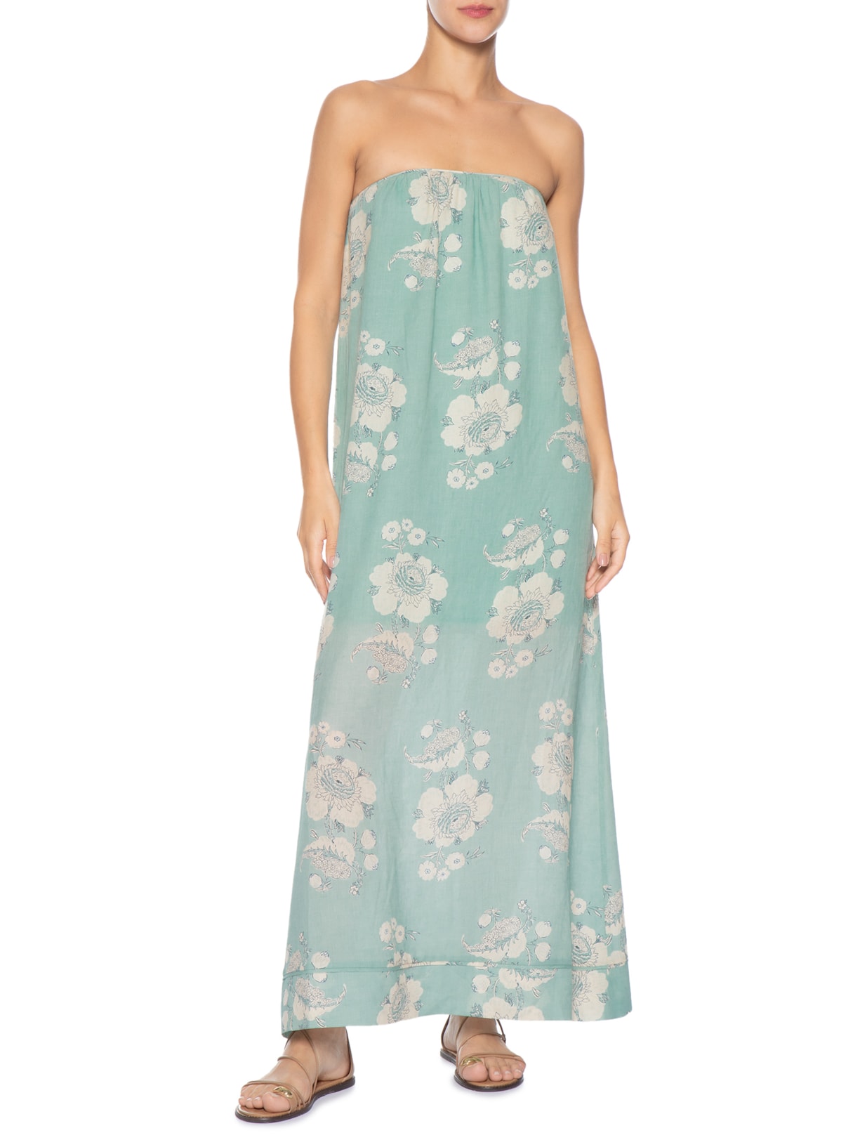 Vestido Estampa Fleur B Azul Maria Filó