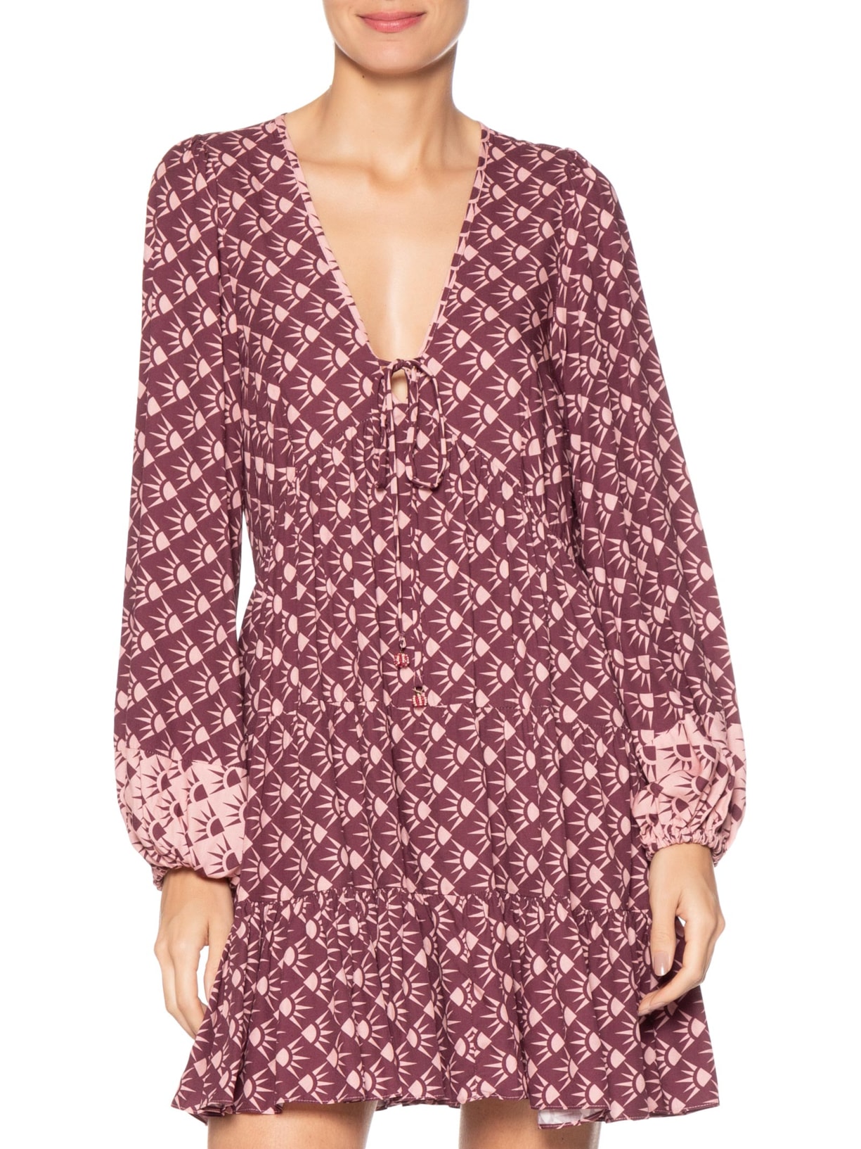 Vestido Estampa Floriluz Mix Rosa Dress To