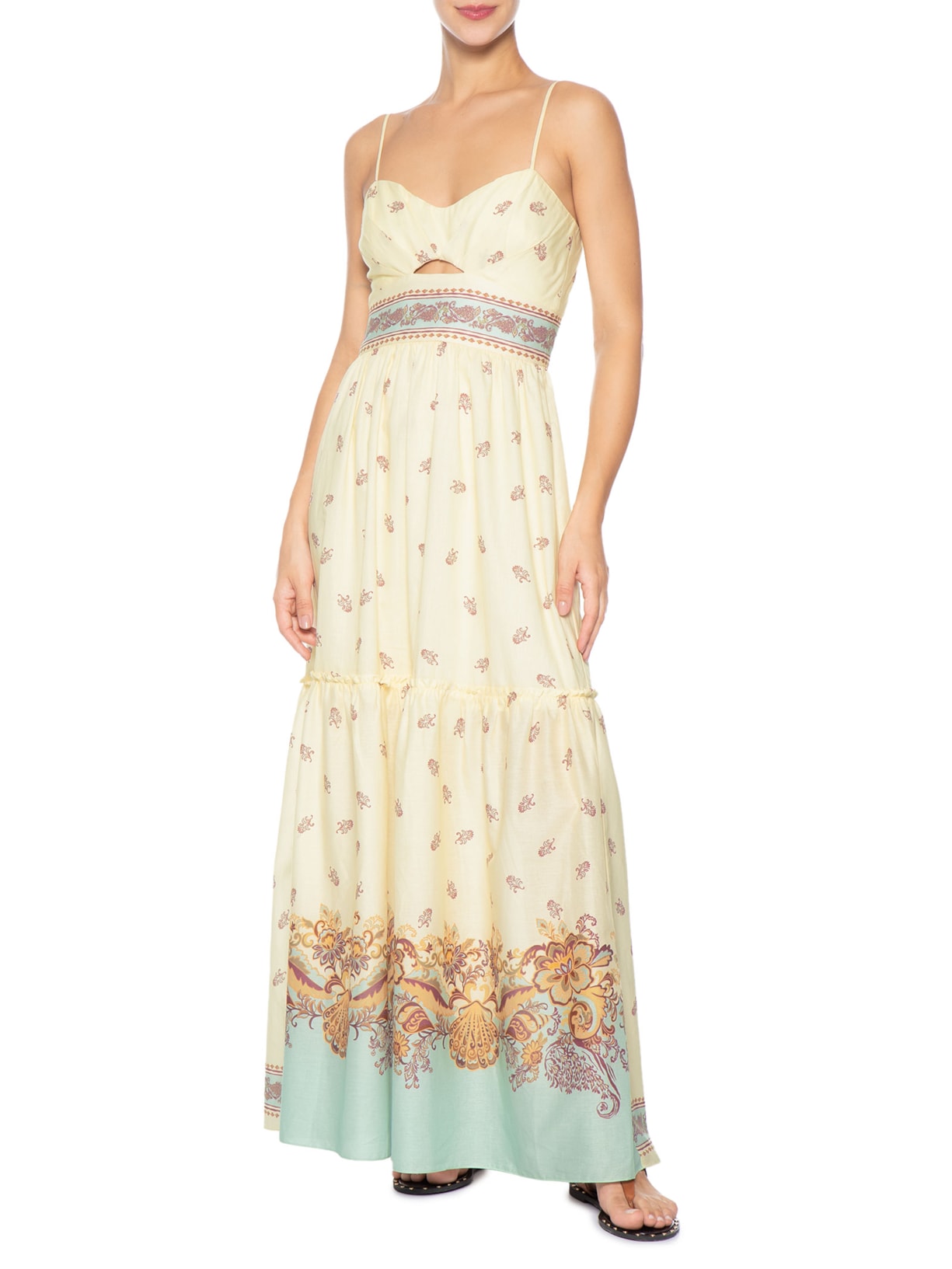 Vestido Estampa Leveza Off White Dress To