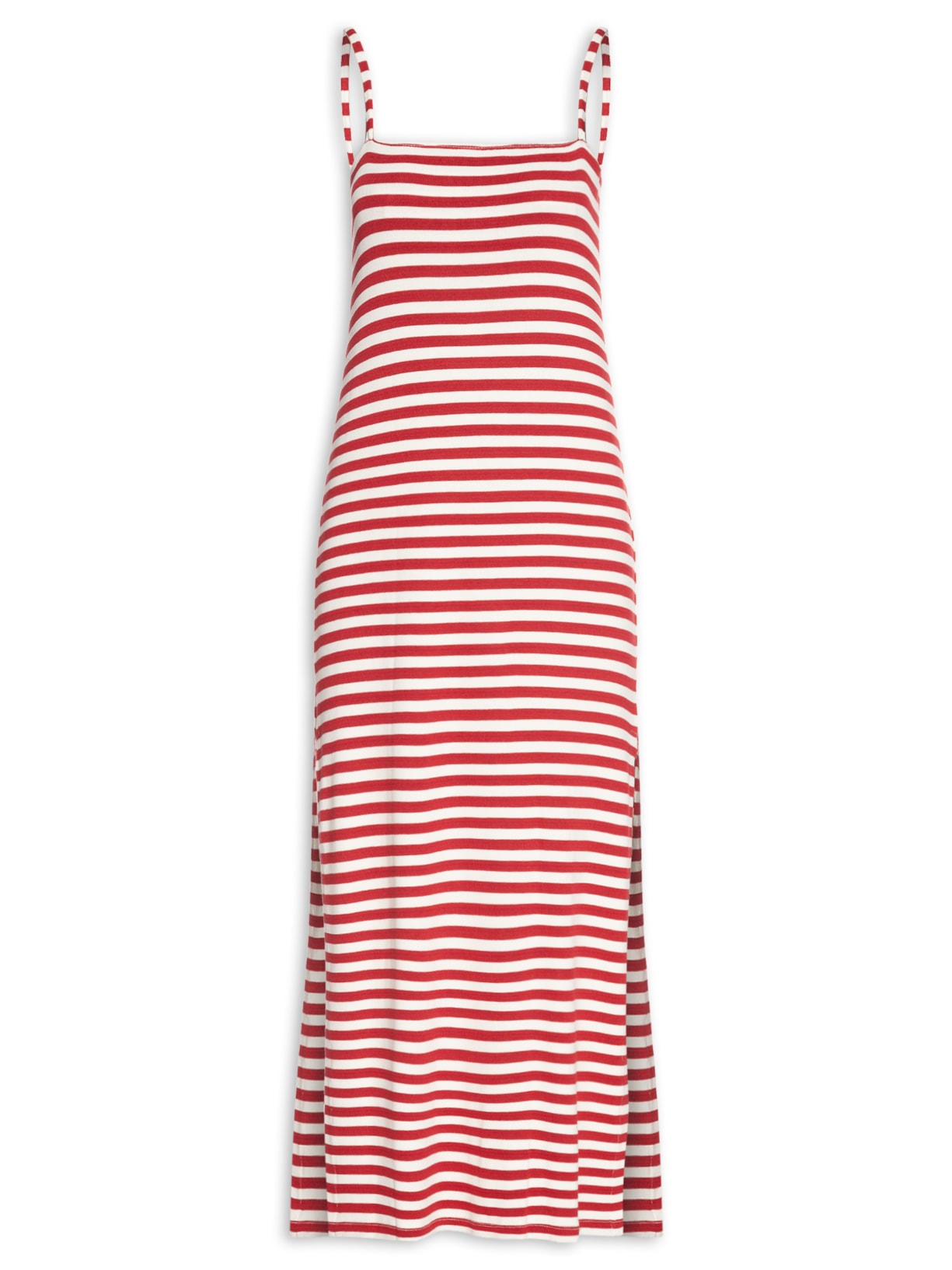 Vestido Estampa Listra Entardecer - Vermelho