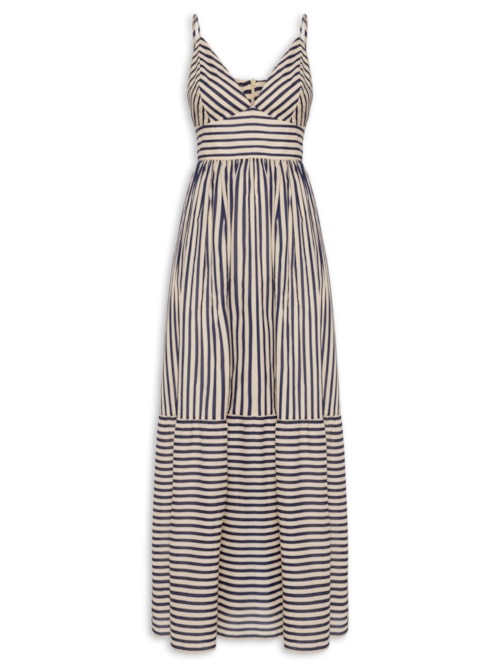 Vestido Estampa Listra – Preto