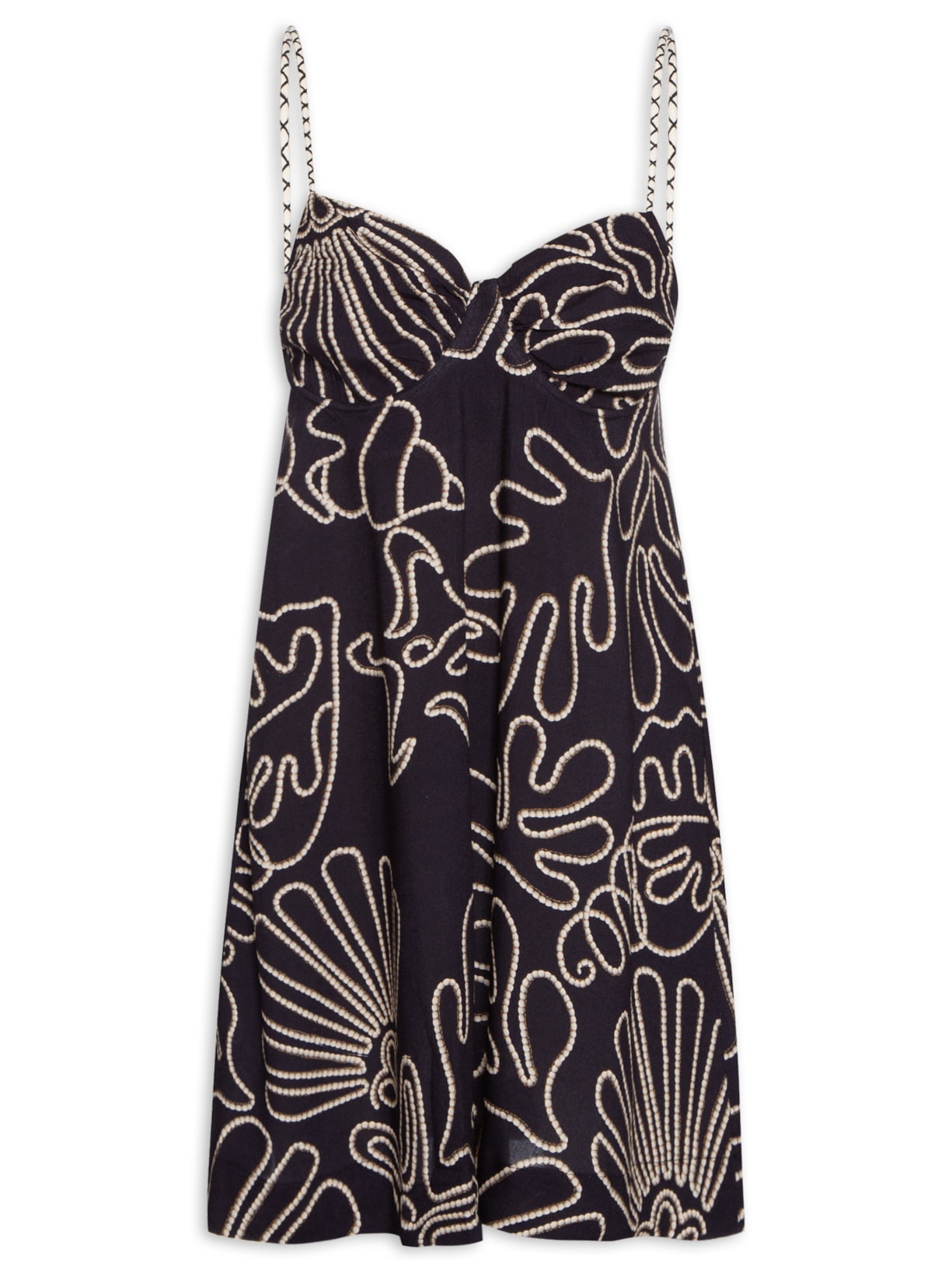 Vestido Estampa Mar - Azul