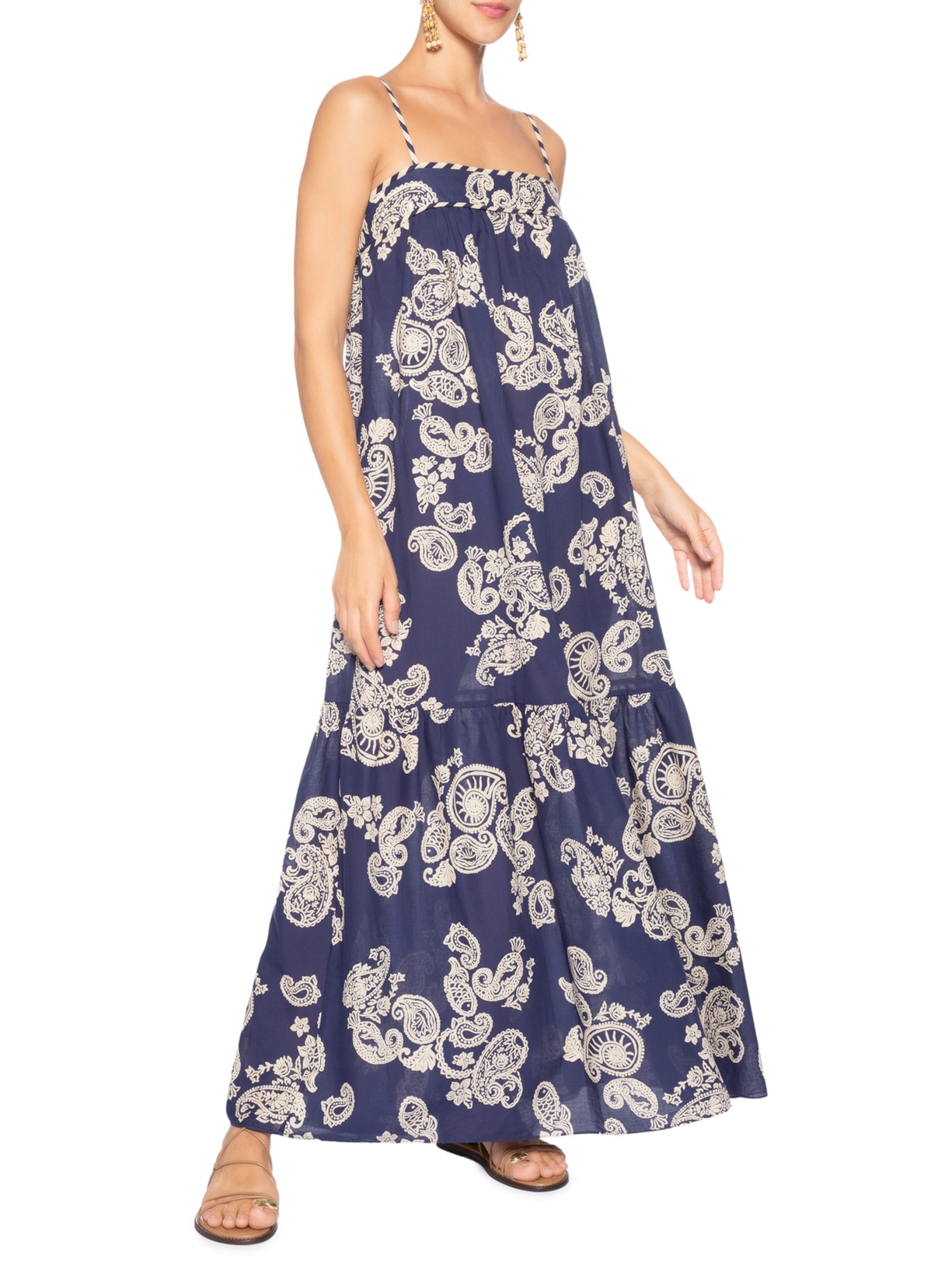 Vestido Estampa Marinha Mix Azul Dress To