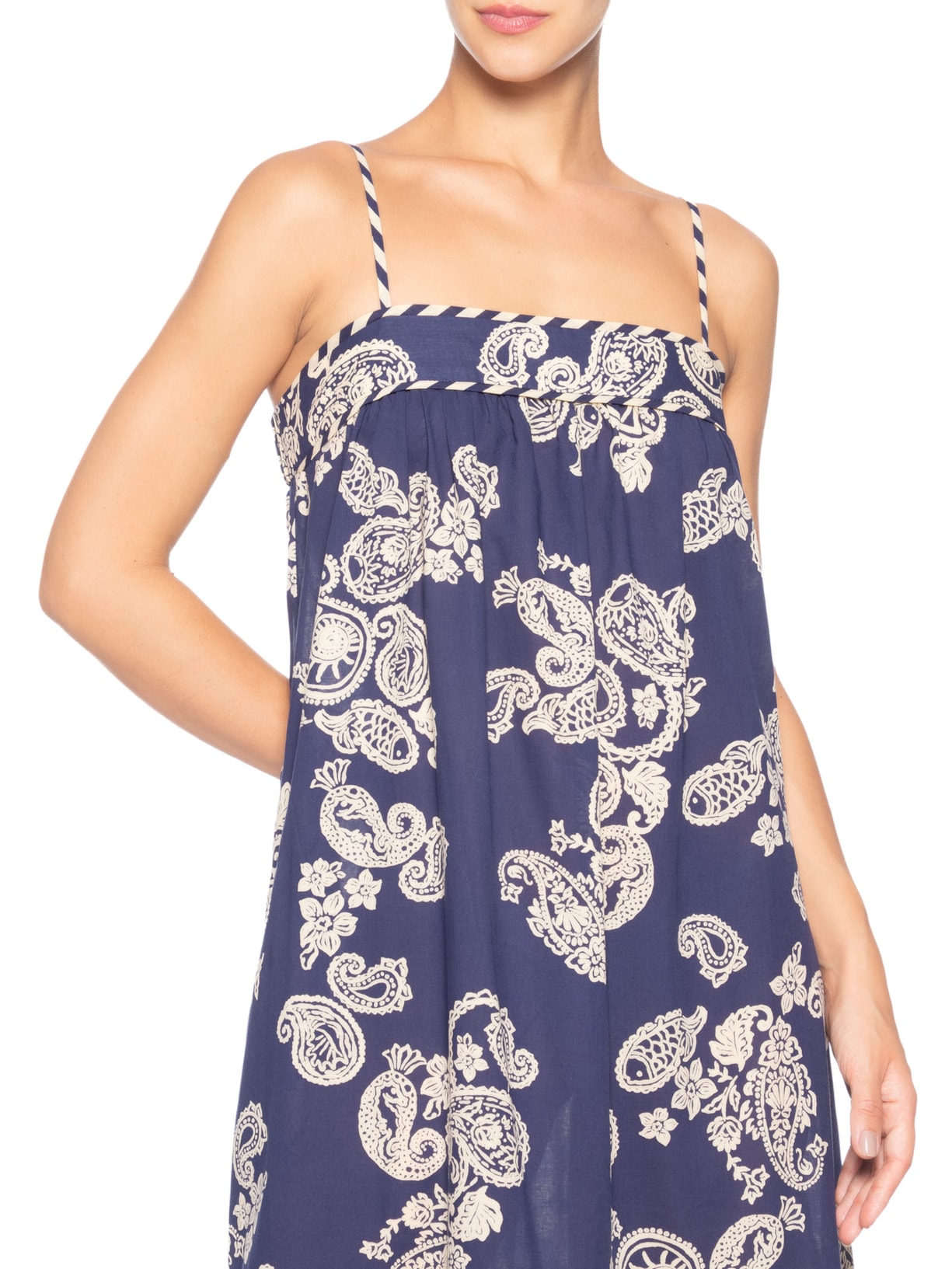 Vestido Estampa Marinha Mix Azul Dress To