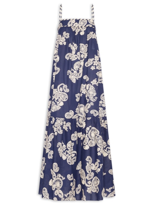 Vestido Estampa Marinha Mix – Azul