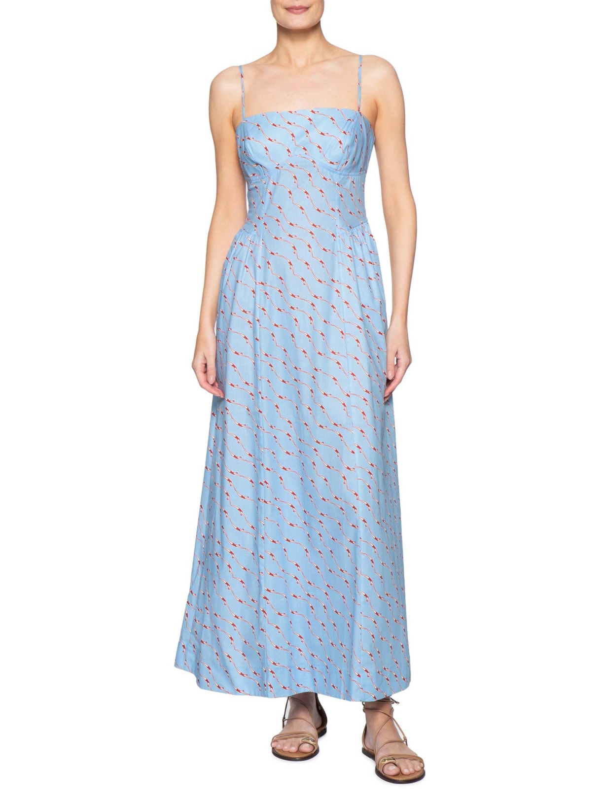 Vestido Estampa Nadadoras Azul Dress To