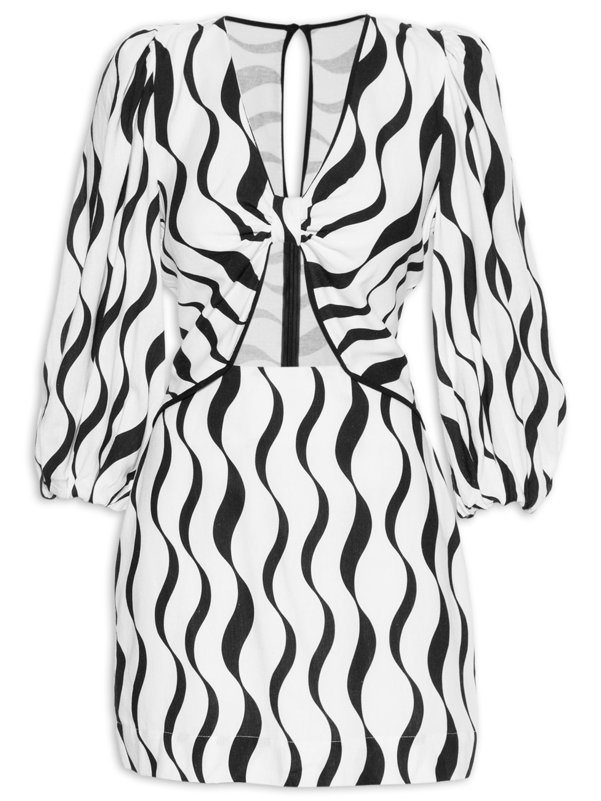 Vestido Estampa Pontal - Branco