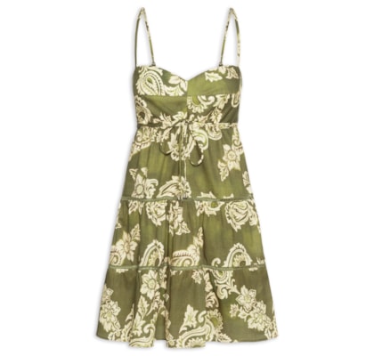 Vestido Estampa Rota do Sol - Verde