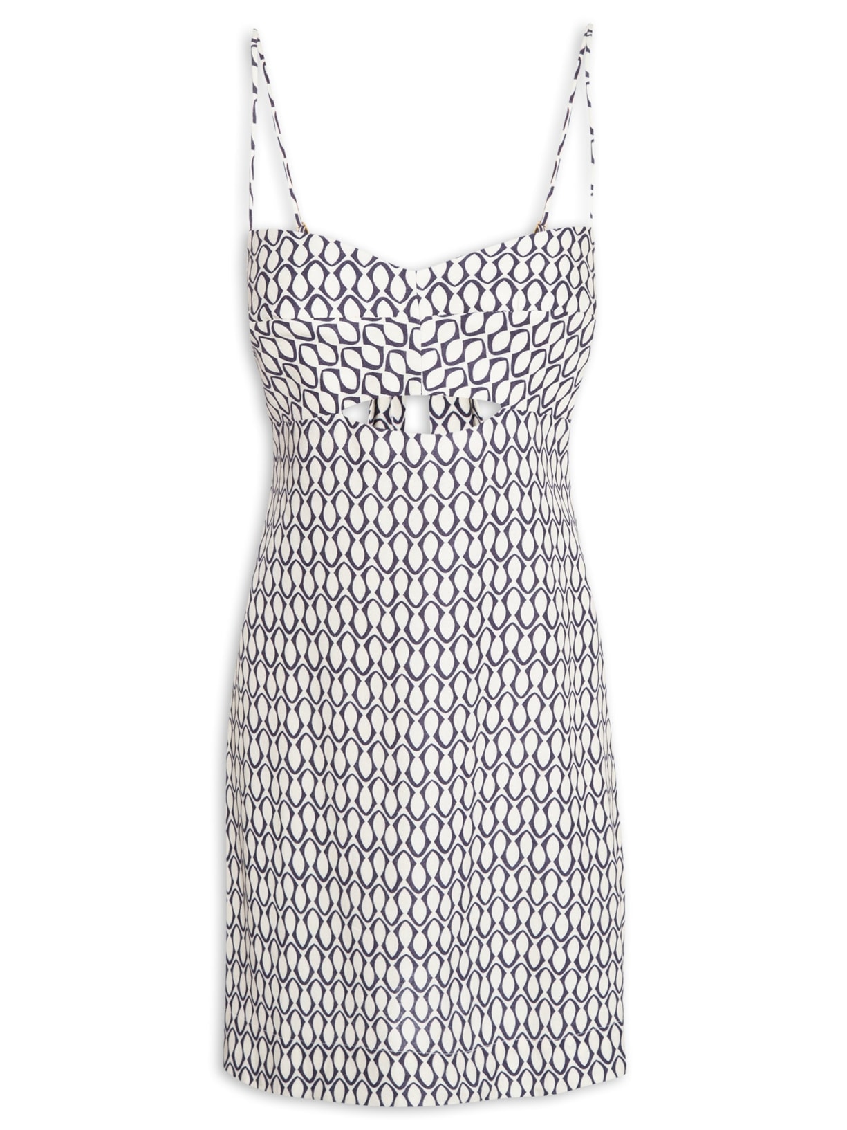 Vestido Estampa Trama Do Mar Azul Dress To