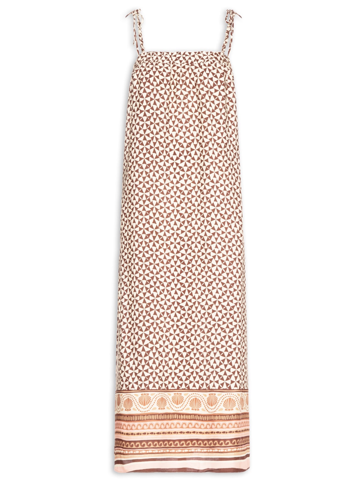 Vestido Estampado Solstício - Marrom