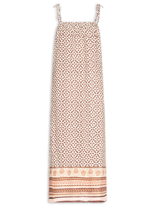 Vestido Estampado Solstício - Marrom