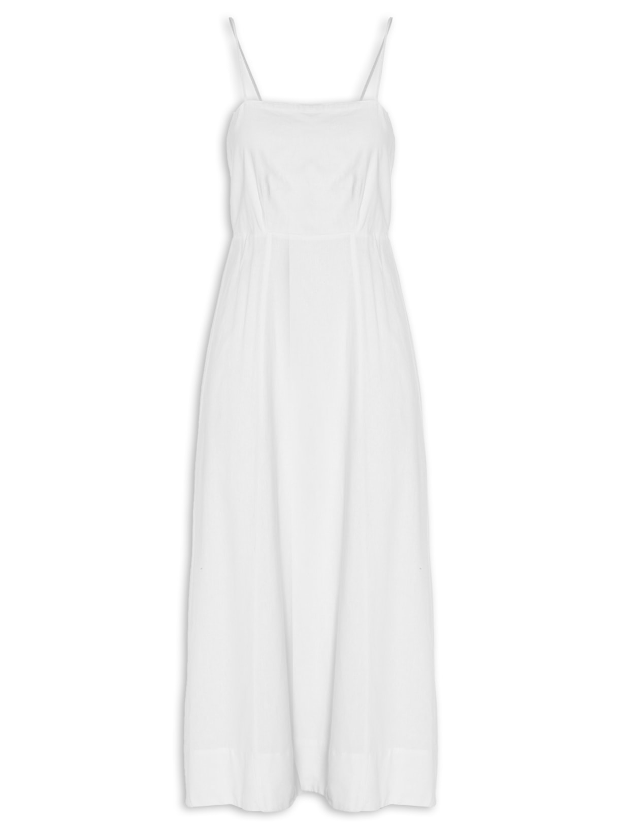 Vestido Evasê Midi - Branco