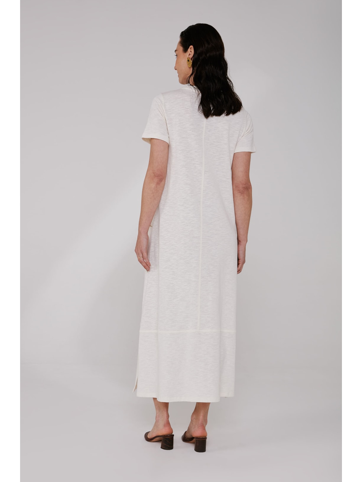 Vestido Evasê  Off white Algodão Ipê Yogini