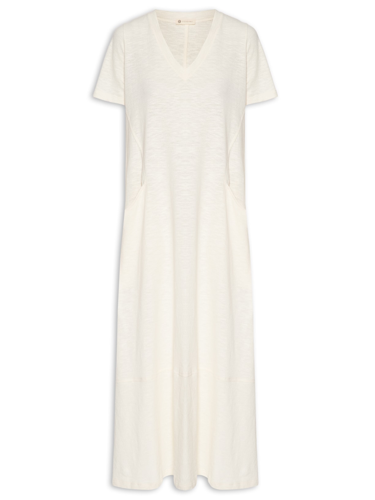 Vestido Evasê  Off white Algodão Ipê Yogini