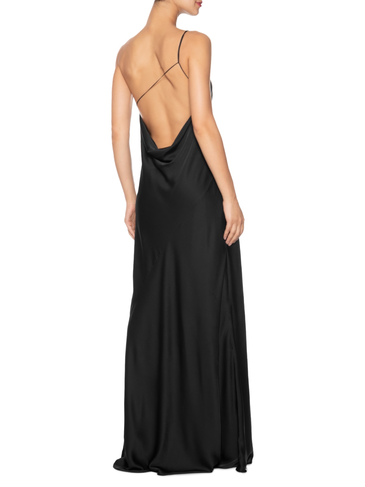 Vestido Faixa Cetim Preto Dress To