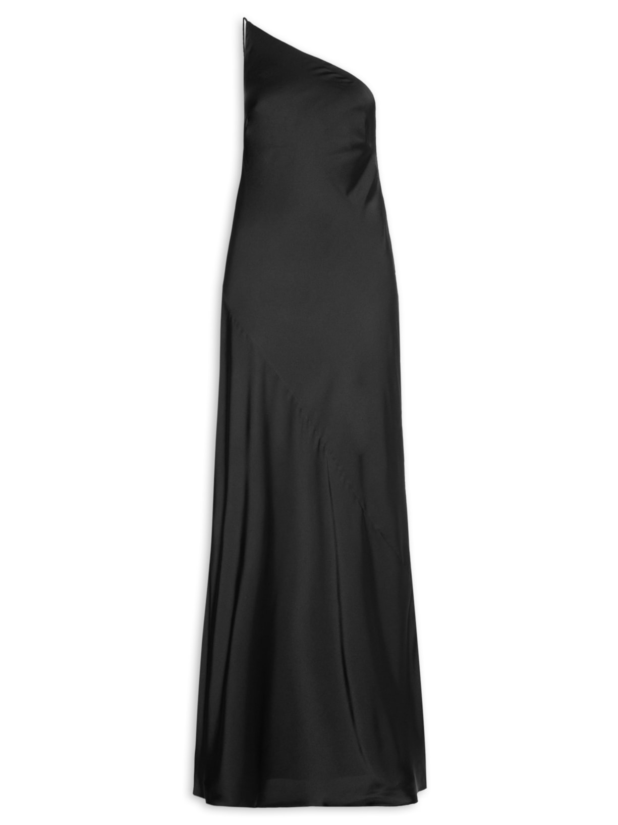 Vestido Faixa Cetim - Preto