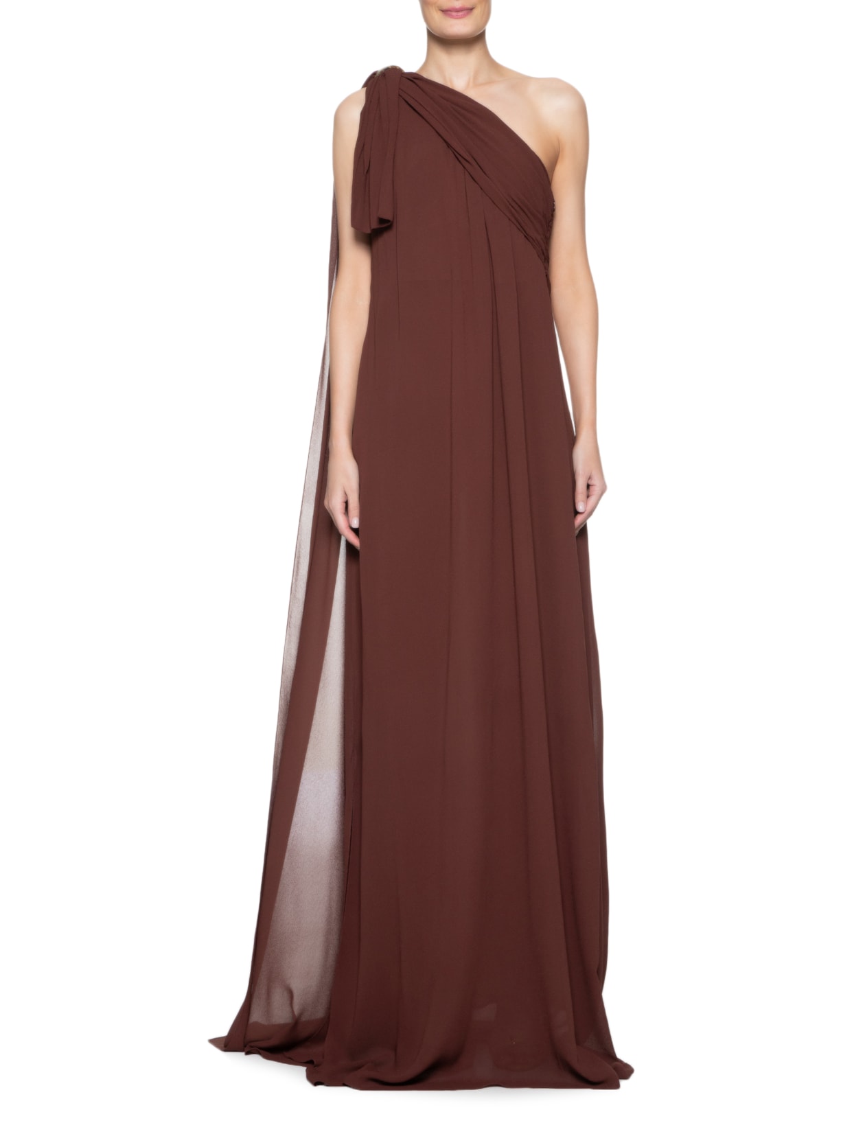 Vestido Faixas Marrom  Animale